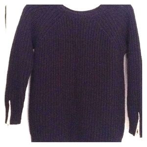 Ann Taylor navy blue sweater knitted